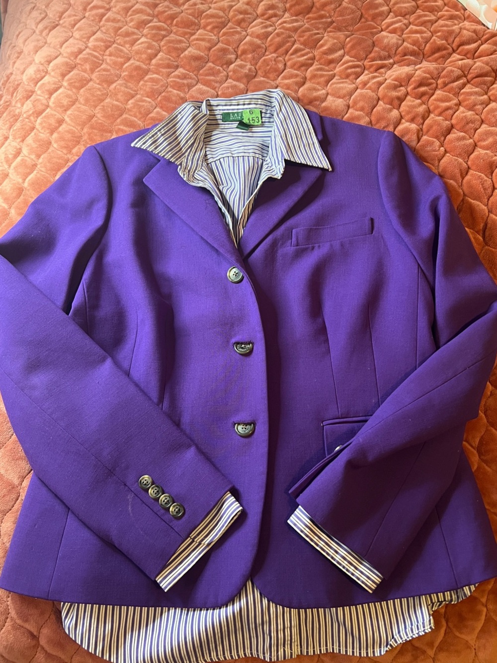 Lauren Ralph Lauren Purple Women's Tailored Blazer